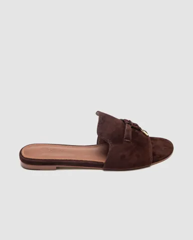 Loro Piana Summer Charms Sandal Suede Pecora Nera