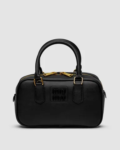 Miu Miu Arcadie Leather Bag Black/Gold (інша підкладка)