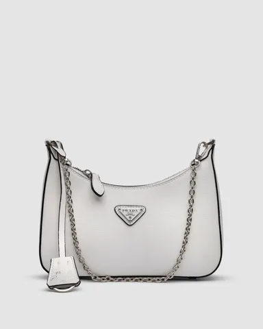 Prada Re-Edition 2005 Saffiano Leather Bag White/Silver
