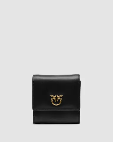 Pinko Small Leather Wallet Black