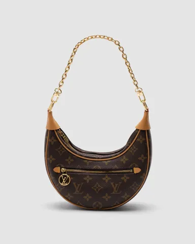 Louis Vuitton Loop Handbag Monogram Brown in Coated Canvas with Gold-tone