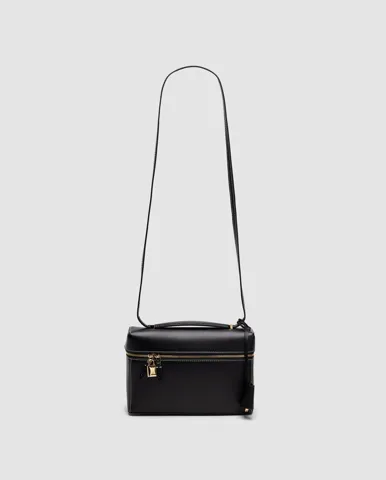 Loro Piana Extra Bag L23 Black Leather/Gold