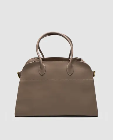 The Row Soft Margaux 39 Bag in Leather Brown Capucines (без брендування)