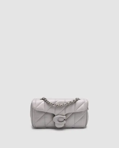 Coach Tabby Shoulder Bag 20 With Quilting Gray/Silver