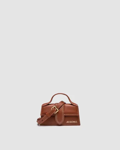 Jacquemus Le Bambino Small Handbag With Adjustable Crossbody Brown