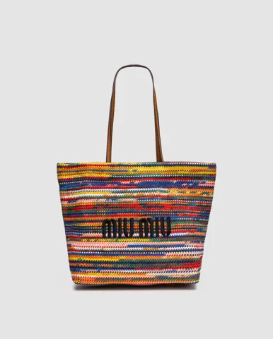 Miu Miu Crochet Tote Bag Multicolored