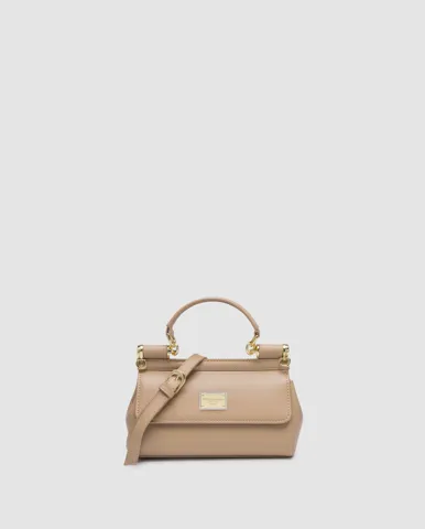 Dolce&Gabbana Sicily Small Handbag Beige/Gold
