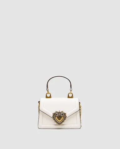 Dolce&Gabbana Small Smooth Calfskin Devotion Bag White