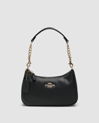 Coach Teri Shoulder Bag Black/Gold