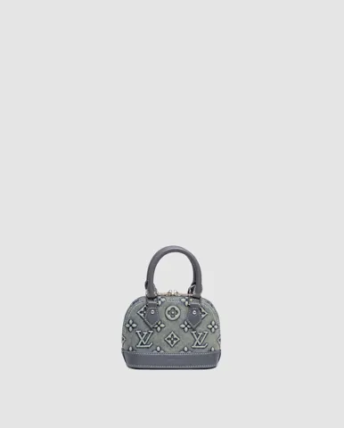 Louis Vuitton Nano Alma Bag Denim Monogram/Silver