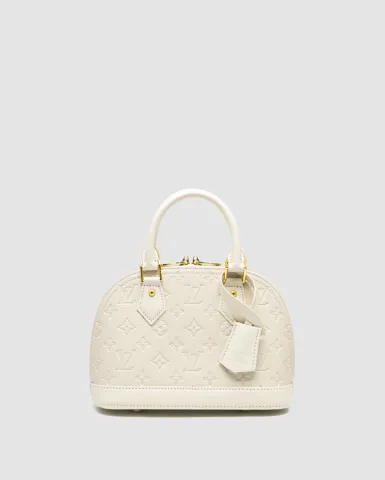 Louis Vuitton Alma Monogram Empreinte Leather Cream/Gold