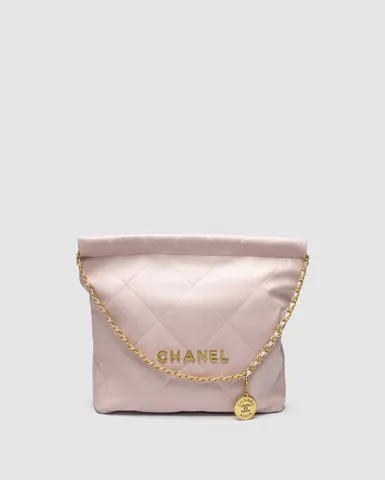 Chanel 22 Handbag Pink Quilted Calfskin with Gold Hardware