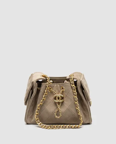 Chanel 25 Micro Handbag Beige/Gold