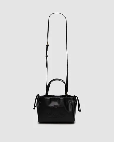 Celine Small Cabas Drawstring Cuir Triomphe In Smooth Calfskin Tan Black