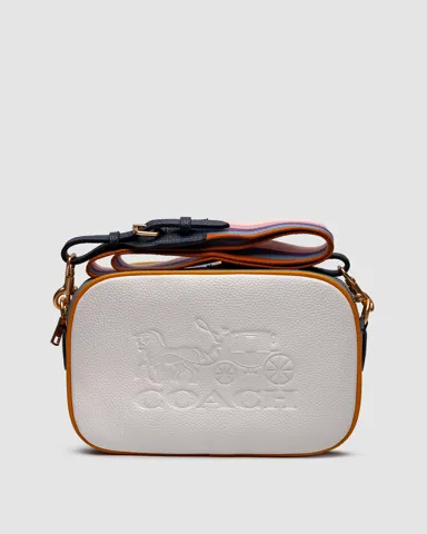 Coach Jes Convertible Belt Bag In Colorblock White/Beige/Gold