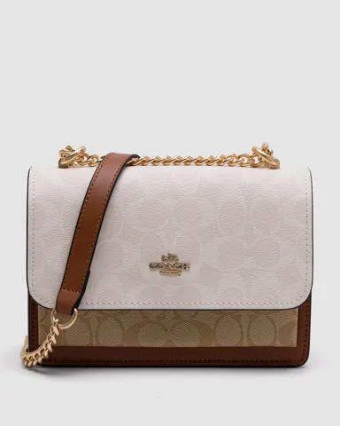 Coach Mini Klare Crossbody in Signature Canvas White Cream