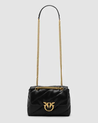 Pinko Big Love Bag Puff Maxi Quilt Black/Gold