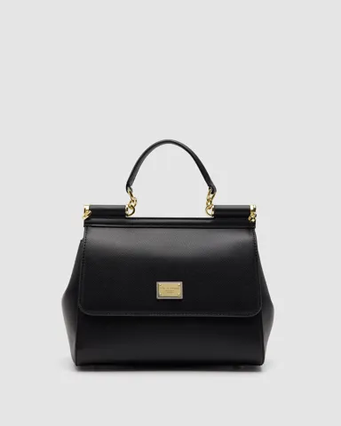 Dolce&Gabbana Sicily Medium Elongated Black/Gold (лео підкладка)