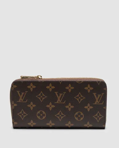 Louis Vuitton Zippy Vertical Wallet Brown Canvas