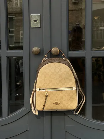 Coach Jordyn Backpak in Signature Canvas Beige [фірмовий пакет]