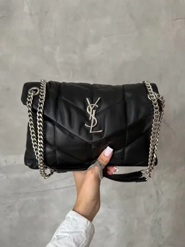 Saint Laurent Puffer Small in Nappa Leather Black/Silver