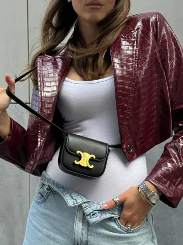 Celine Triomphe Mini Claude Shoulder Bag Black [оригінальна коробка]