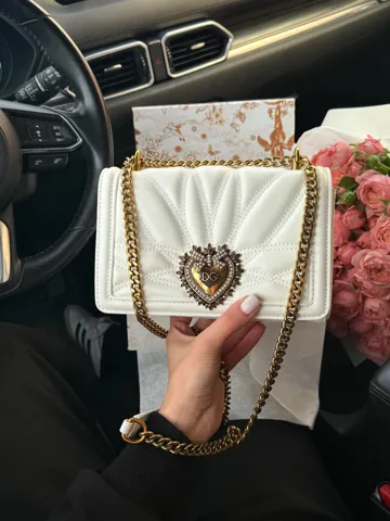 Dolce&Gabbana Medium Devotion Bag in White