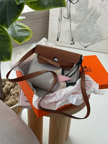 Hermès Herbag Zip 20 Bag Grey/Brown