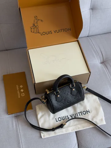 Louis Vuitton Speedy Nano Monogram Empreinte Black